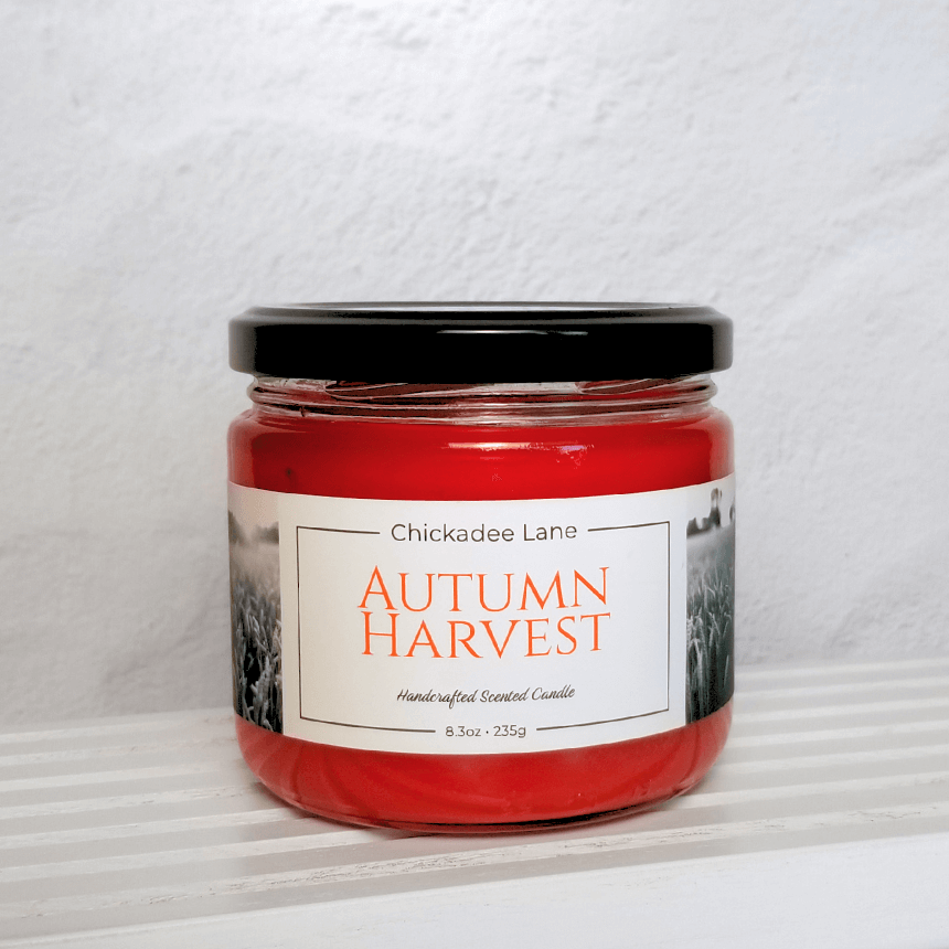 Product photo for Autumn Harvest candle.