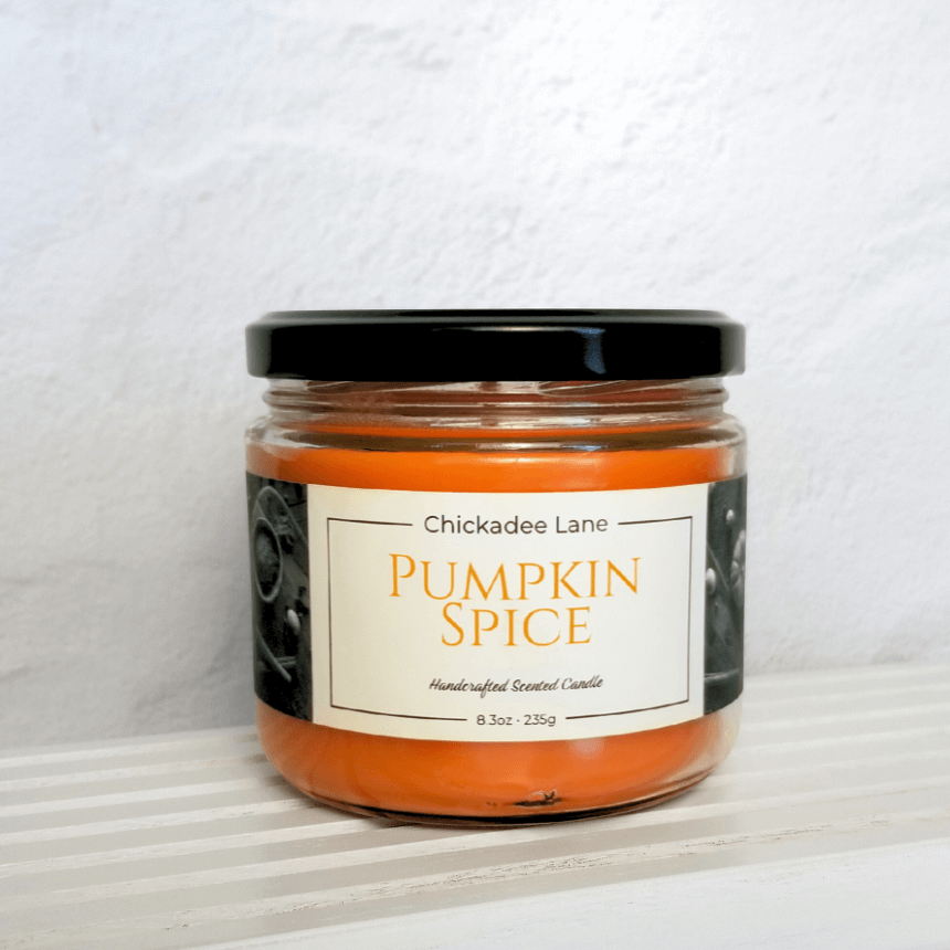 Product photo for Pumpkin Spice candle.