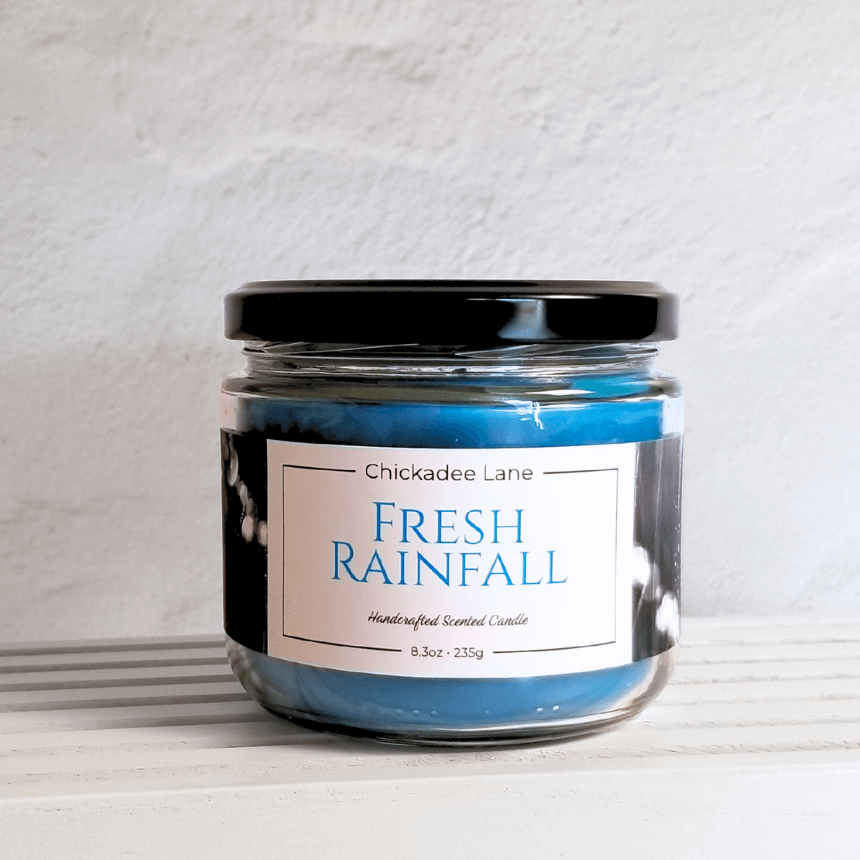 Product photo for Fresh Rainfall candle.