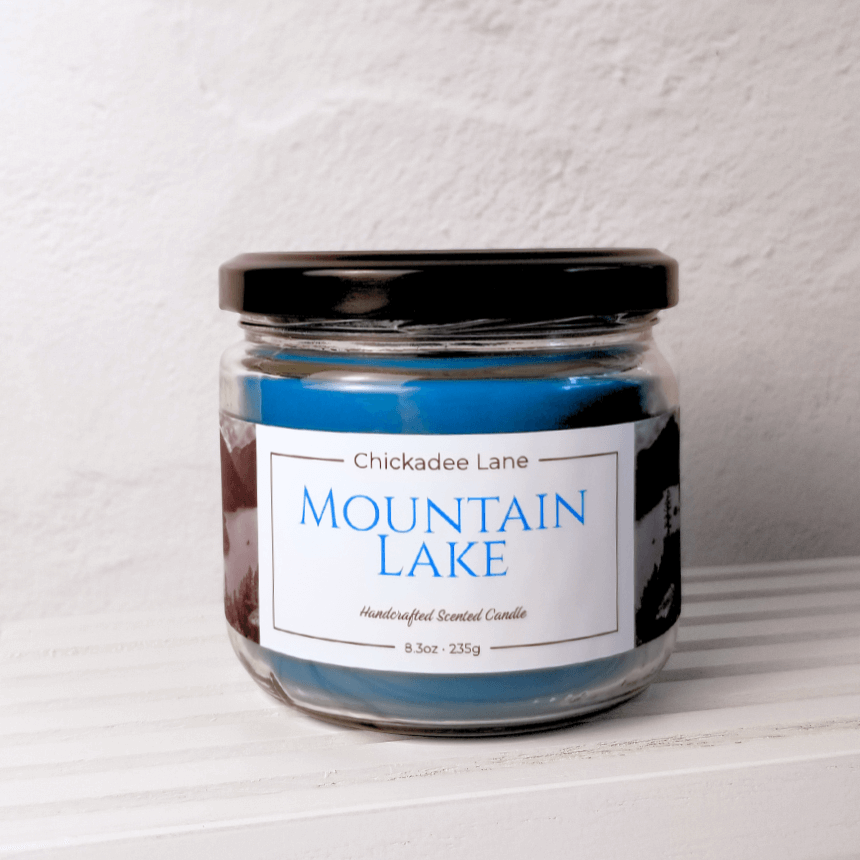 Product photo for Mountain Lake candle.
