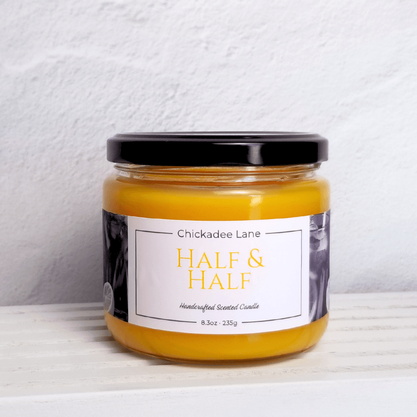 Product photo for Half & Half candle.